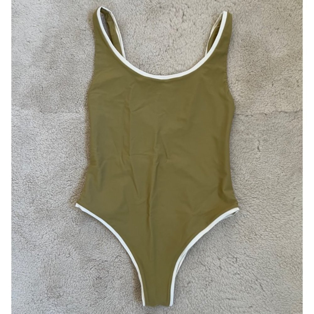 Mikoh Olive Green One Piece Swimsuit